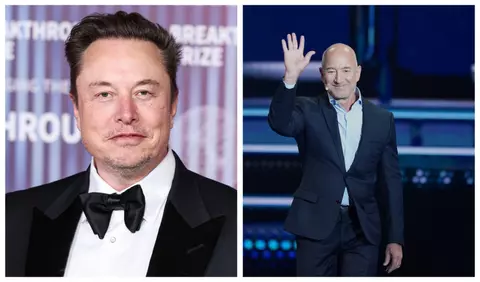 Elon Musk îl ironizează public pe Jeff Bezos: "A trecut de la a fi un tocilar slab la a arăta ca The Rock"