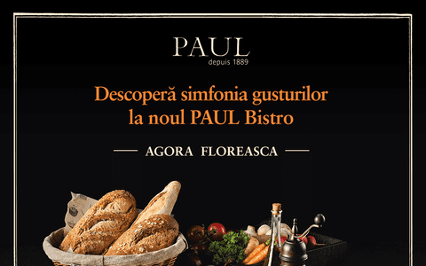 (P) Spectacol culinar PAUL Bistro, de dimineața până seara, în Agora Floreasca!