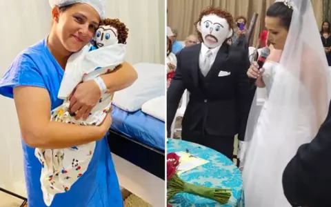 O femeie s-a căsătorit cu o păpușă de cârpă, în Brazilia: "Marco e grozav și fidel..."