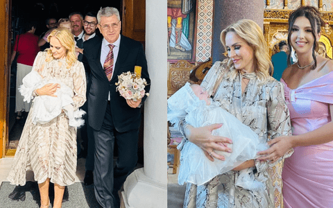 Gabriela Firea și Florentin Pandele au botezat-o pe cea de-a doua fiică a lui Andrei Iordănescu: „Zenaida, azi ai intrat în rândul creștinilor”. Cum s-a îmbrăcat nașa