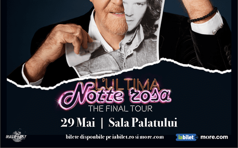 Superstarul italian Umberto Tozzi include România în ultima serie de concerte care încheie o carieră de peste 50 de ani