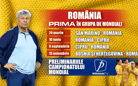 Toate privirile pe Prima TV! Naționala de fotbal intră în acțiune pentru calificarea la Campionatul Mondial de Fotbal din 2026