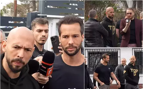 Andrew Tate, arogant în faţa sediului Poliţiei din Voluntari: "Când eşti cel mai important om de pe Planetă, orice ţară este interesată de tine"