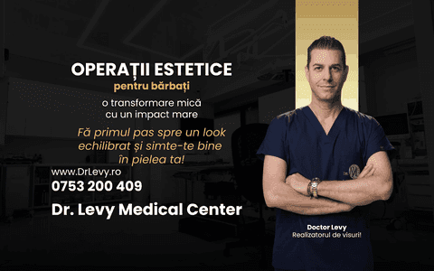 Chirurgia estetică pentru bărbați. O tendință tot mai populară la Clinica Dr. Levy Medical Center