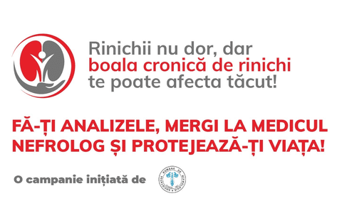 Ziua Mondială a Rinichiului: Societatea Română de Nefrologie cere continuarea prioritizării diagnosticului și tratamentului pentru Boala Cronică de Rinichi