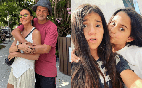 Imagini rare cu fiicele cuplului Adelina și Cristi Chivu. Anastasia și Natalia joacă fotbal și sunt două adolescente superbe