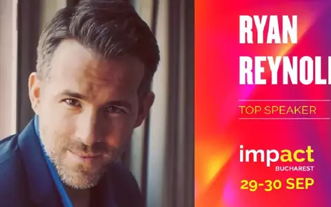 Ryan Reynolds, speaker la IMPACT Bucharest 2026. Este prima dată când actorul vizitează România