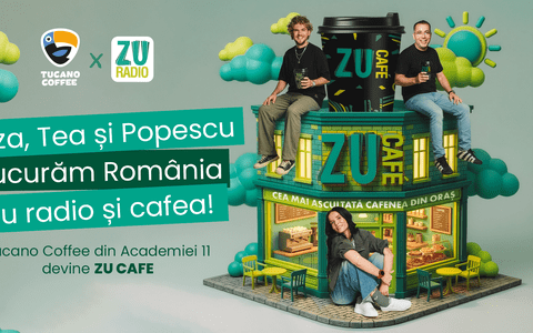 ZU CAFE: Popescu, Cuza și Tea transmit, joi și vineri, din Tucano Coffee Academiei