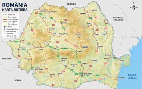 Harta României și harta rutieră: instrumente esențiale pentru orientare, călătorii și planificarea traseelor