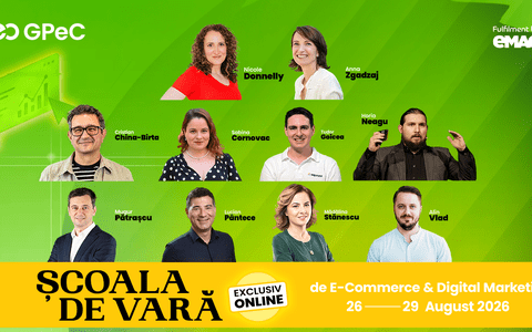 Școala de Vară GPeC 2026, online: 4 zile de know-how aplicat în E-Commerce & Digital Marketing, accesibilă de oriunde
