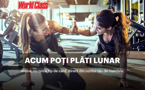 World Class anunță introducerea unei metode inovatoare de plată, pentru prima dată pe piața de sănătate și fitness din România