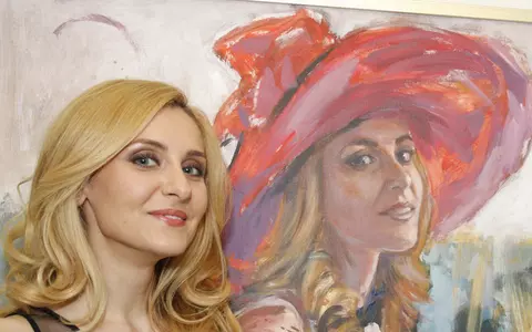 Alina Sorescu a devenit muza unui pictor