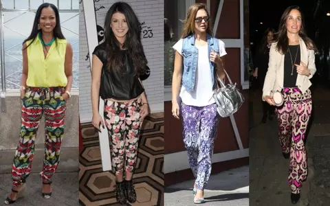 Moda verii 2013: Pantalonii cu imprimeu, în tendinţe. 