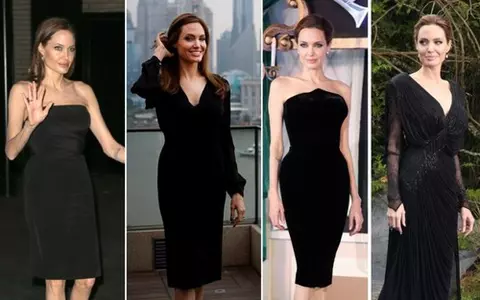 Cum să porţi rochia neagră cu stil. Ia exemplu de la Angelina Jolie