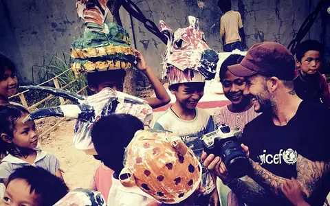 David Beckham, în mijlocul copiilor afectaţi de violenţă din Cambodgia