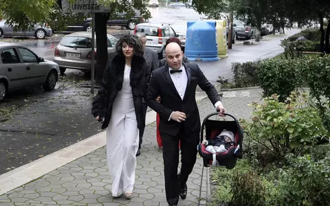 Giulia și-a botezat băiețelul