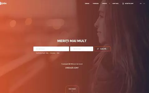 Noul eJobs. Pentru că meriți mai mult.