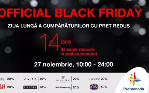 (P) Mall Promenada - 14 ore de super reduceri de până la 70% de Official Black Friday