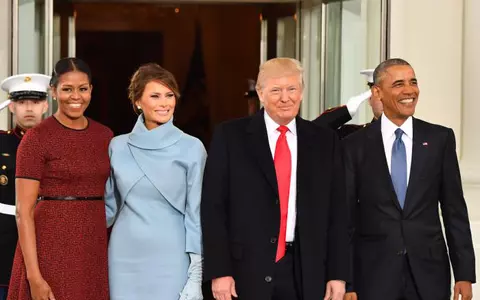 Ultima oprire înainte de ceremonia de învestire - Donald și Melania Trump au luat ceaiul cu Barack și Michelle Obama