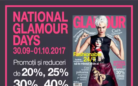 National GLAMOUR Days 2017: un nou weekend de reduceri substanțiale
