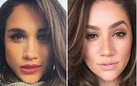 Un model XXL este sosia lui Meghan Markle. Cele două seamănă izbitor