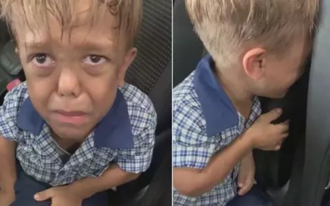 Un copil care suferă de nanism i-a cerut mamei o frânghie pentru că vrea să moară. Lumea s-a mobilizat și i-au făcut cadou o excursie la Disneyland