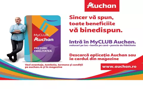 (P) Auchan România lansează programul de fidelitate MyCLUB Auchan