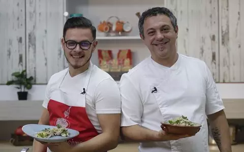 Sorin Bontea și Ionuț Belei, câștigătorul Chefi la Cuțite, au gătit împreună. Ce rețetă au pregătit
