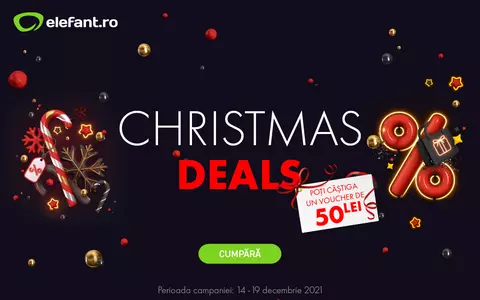 Christmas Deals - oferte de Crăciun doar pe elefant.ro! Super oferta este valabilă în perioada 14-19 Decembrie 2021