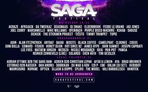 SAGA lansează biletele de o zi și de două zile pentru festival