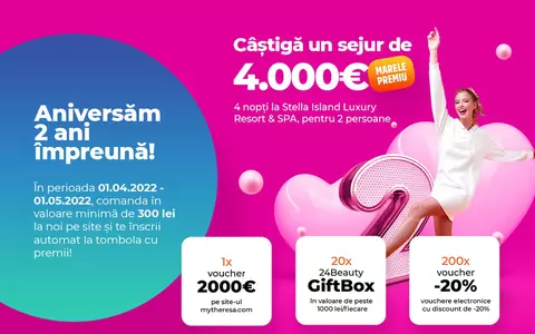 24 Beauty îți răsplătește fidelitatea prin campania 2 ani - 222 de premii!