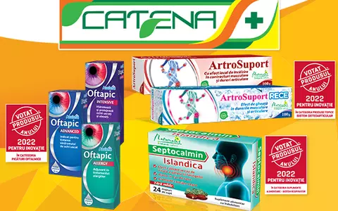 Gama Assista Oftapic, Naturalis Septocalmin Islandica şi gelurile ArtroSuport, câştigătoare în cadrul competiţiei „Votat Produsul Anului®” 2022
