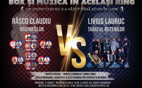 Lucian Bute, Cătălin Moroșanu și Sandu Lungu fac meci cu Taraful Rutenilor și Carmen Chindriș
