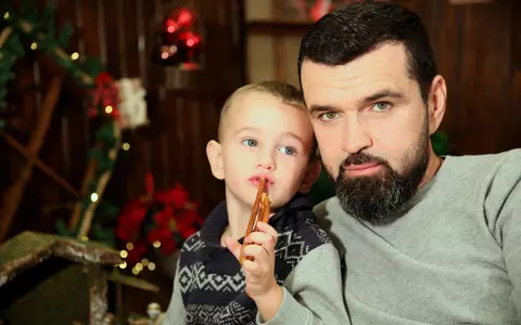La 4 ani, fiul lui Vlad Miriță a jucat rolul lui Kevin din filmul Singur Acasă. Imagini de la filmări