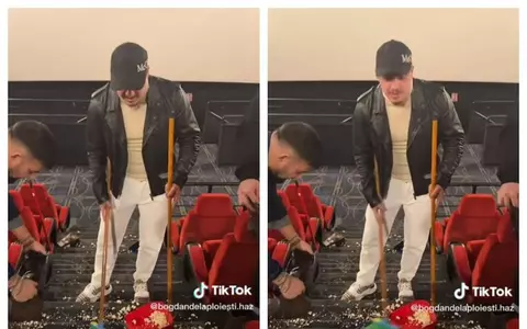 Bogdan de la Ploiești a măturat personal sala de cinema când a văzut mizeria lăsată după filmul Romina, VTM!: "Vă încurajăm să faceți curat"