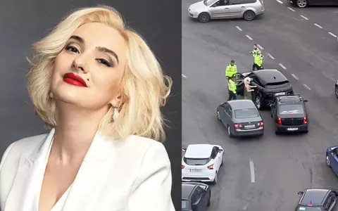 Momentul în care Ana Morodan este oprită în trafic de Poliție. Vedeta a fost scoasă din mașină de oamenii legii, în mijlocul intersecției