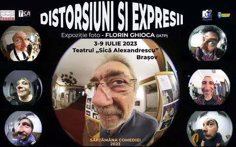 Expoziția „Distorsiuni și expresii”, premieră absolută în România. Fotografii haioase ale unor cunoscuți actori români, la Festivalul Săptămâna Comediei