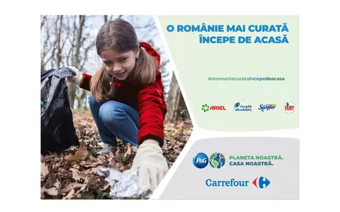 P&G a derulat o nouă ediție a campaniei O Românie Mai Curată Începe de Acasă, în parteneriat cu Carrefour România