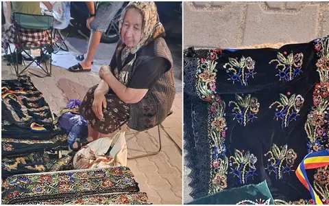 Cine este bătrâna care vinde haine și obiecte populare în Vama Veche, pe trotuar