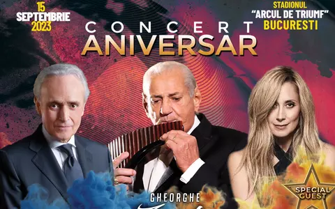 La doar câteva zile de lansare, spectacolul aniversar Gheorghe Zamfir, Jose Carreras și Lara Fabian este 50% SOLD OUT!