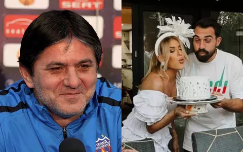 Nașul Marius Lăcătuș a făcut spectacol pe ringul de dans la nunta Mariei Simion. Fostul fotbalist a năsit-o pe creatoarea de modă