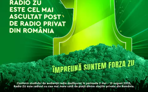 Radio ZU este cel mai ascultat post de radio privat din România. Forza ZU este adevărata forță!