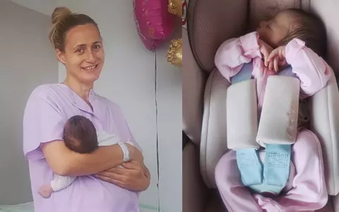 Camelia Potec a postat primele imagini cu bebelușul, la două săptămâni de la naștere: "Recuperarea a durat puțin mai mult...". Cum arată fetița cea mică a campioanei