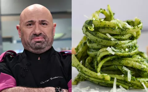 Rețeta de paste cu pesto de busuioc și rucola a  lui Cătălin Scărlătescu