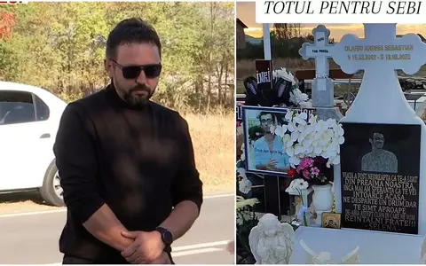 Cum arată mormântul lui Sebastian Olariu, tânărul ucis de Vlad Pascu, la 2 mai, după 7 luni de la înmormântare / Este plin de flori albe