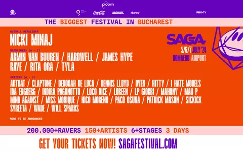 HARDWELL și RITA ORA vin la SAGA FESTIVAL