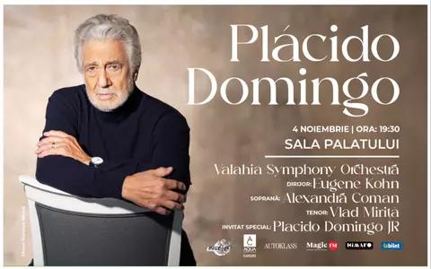 Legendarul tenor Placido Domingo a anunțat invitații speciali pentru cele douǎ concerte din luna noiembrie din România 