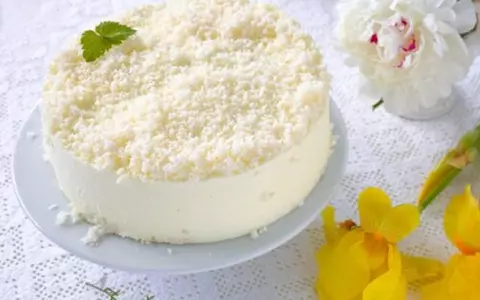 Rețetă de cheesecake cu cocos și ciocolată albă. Un desert simplu și gustos
