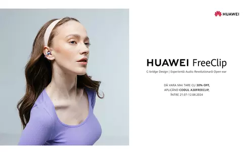 HUAWEI FreeClip: Căștile Open-Ear Fashion perfecte pentru vară