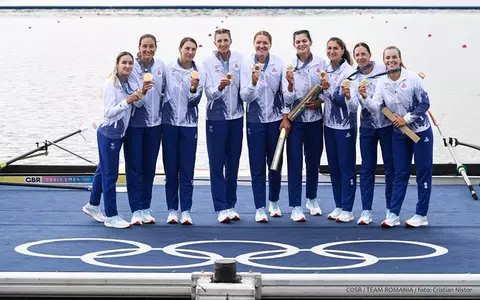 Jocurile Olimpice Paris 2024. Medalie de aur pentru România, la canotaj, câștigată de echipa feminină de 8+1. "E ireal că am urcat pe podiumul olimpic de două ori!"